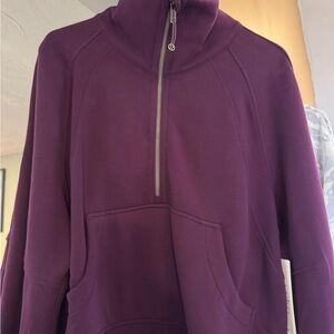 Brand new lululemon Purple Half-Zip cropped scubaSweatshirt